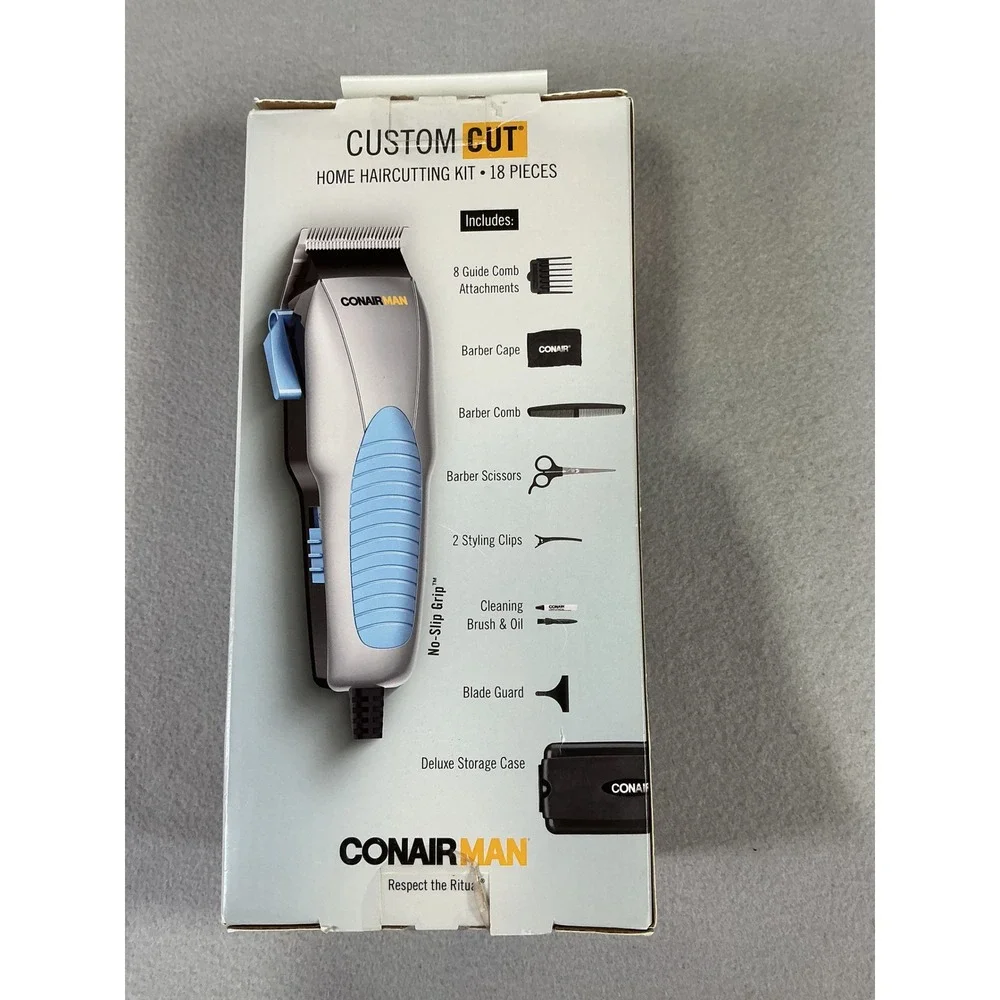 ConairMAN Custom Cut Haircut Kit 18 Piece‎ Clippers Set Home Grooming